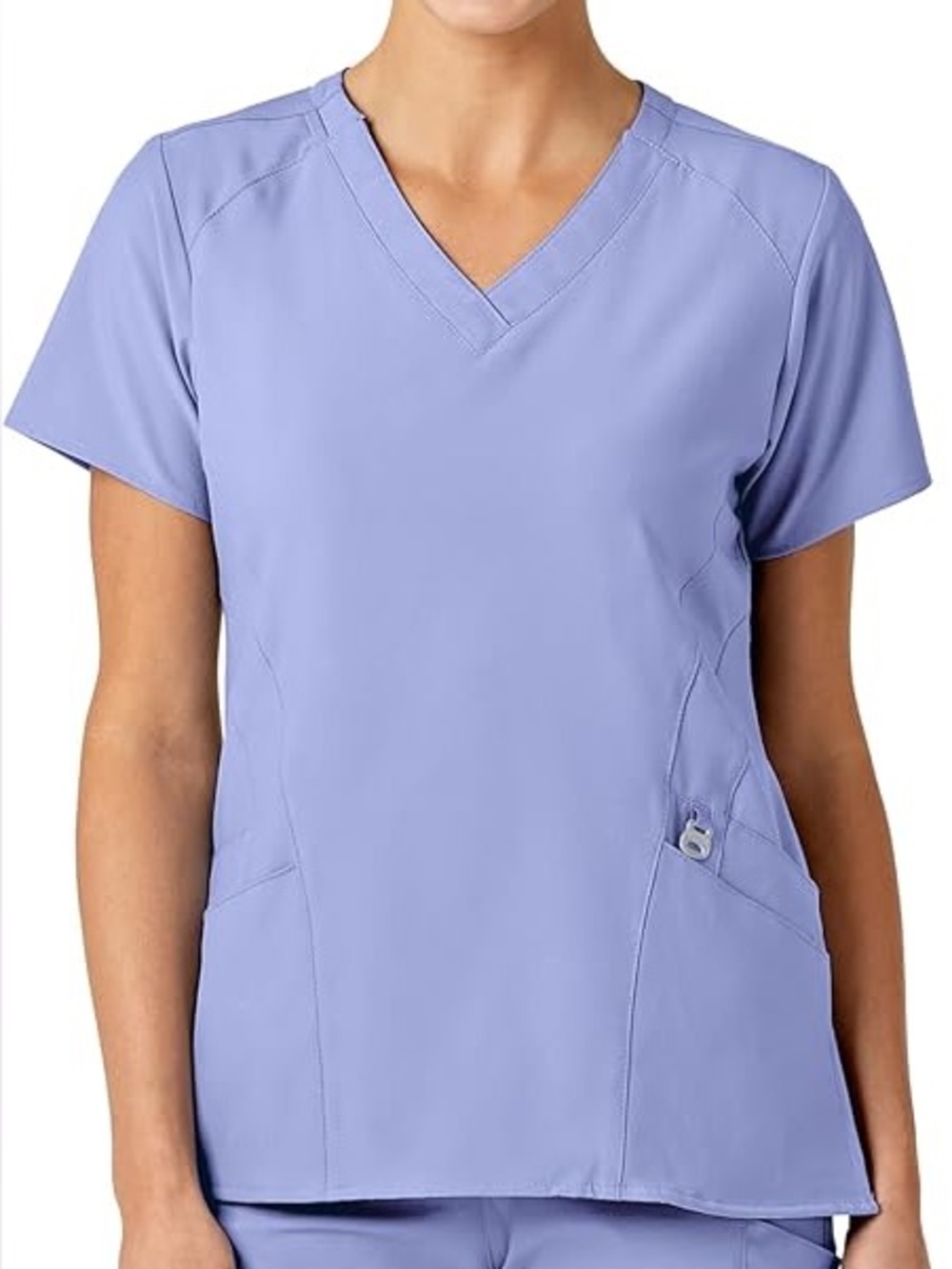 NWT WINK W123 Scrub top ceil blue size xs short sleeve pockets